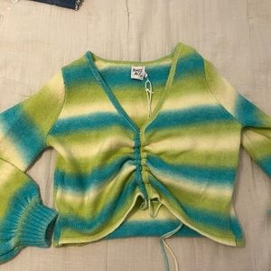Funky tie dye sinched sweater